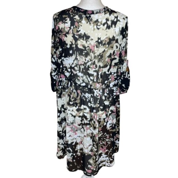 TORRID Lexie Ikat Floral Chiffon High-Low Babydoll Tunic Blouse - Size 1X - Picture 5 of 10